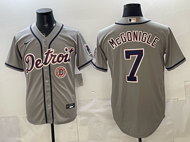 Men Detroit Tigers #7 McGonigle grey Nike 2026 MLB Jersey 0410002